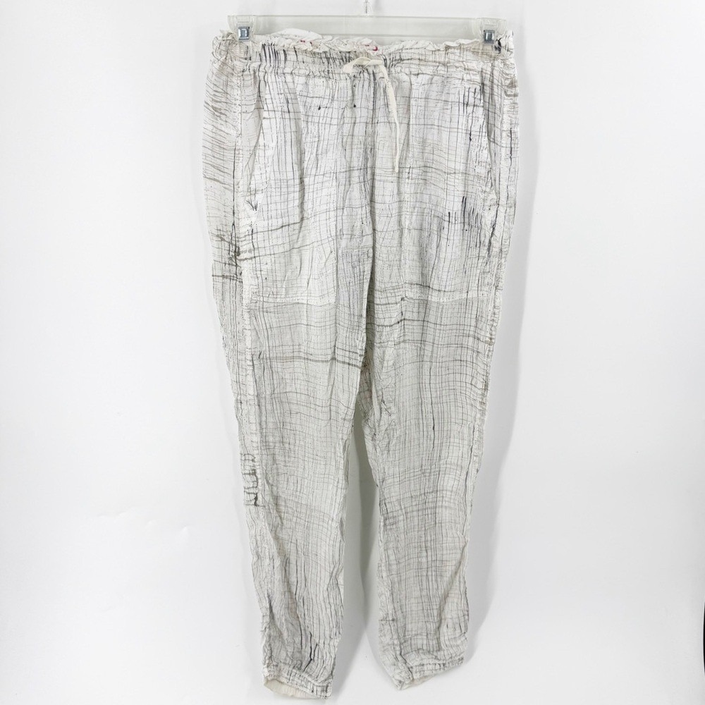 ✅ JOHNNY WAS PETE & GRETA BLACK/WHITE JOGGER ELASTIC WAIST SIZE X-SMALL‎ POCKETS